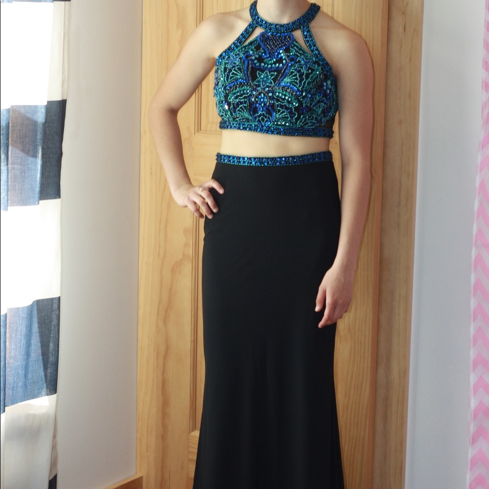 Faviana two piece prom dress